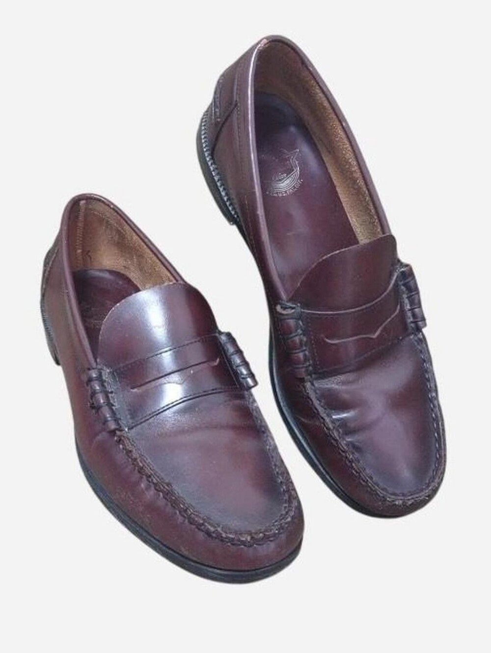 VTG Florsheim Classic Men’s Penny Loafers in Burgundy Size 8E All Leather